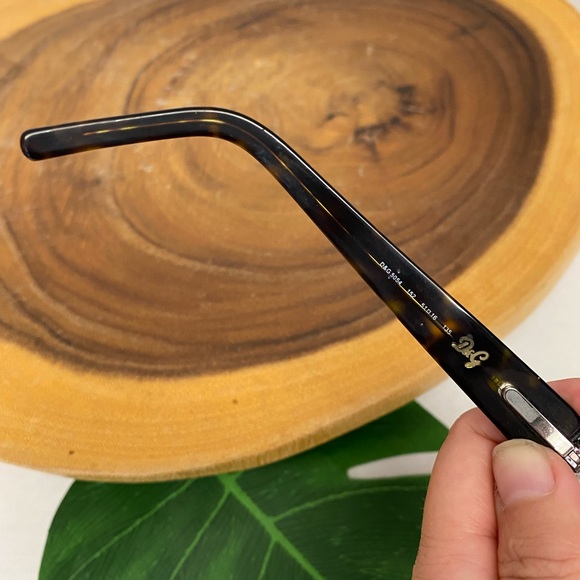 D&G Dolce & Gabbana Maroon Square Stud Eyeglasses - Picture 6 of 9